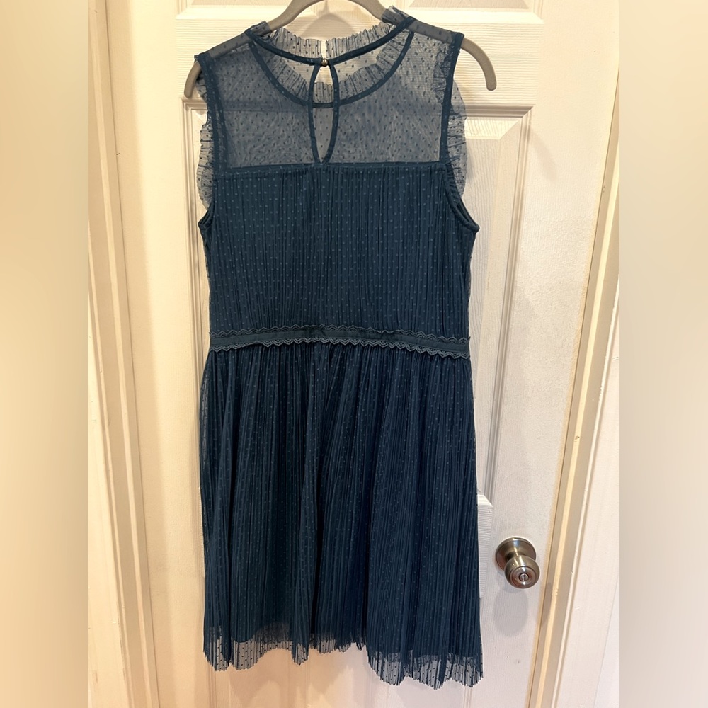 Teal lace dress